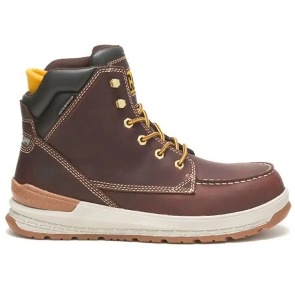 Caterpillar Men's Friar Brown Impact Safety Toe Waterproof Work Boots Size 11
